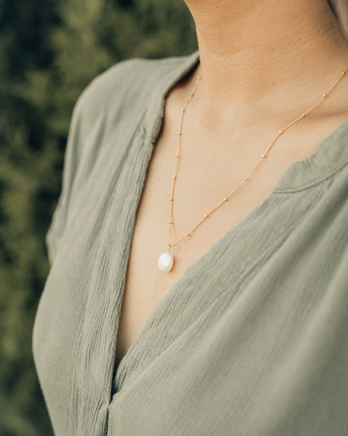  Golden Saturn three-layer pearl necklace with special