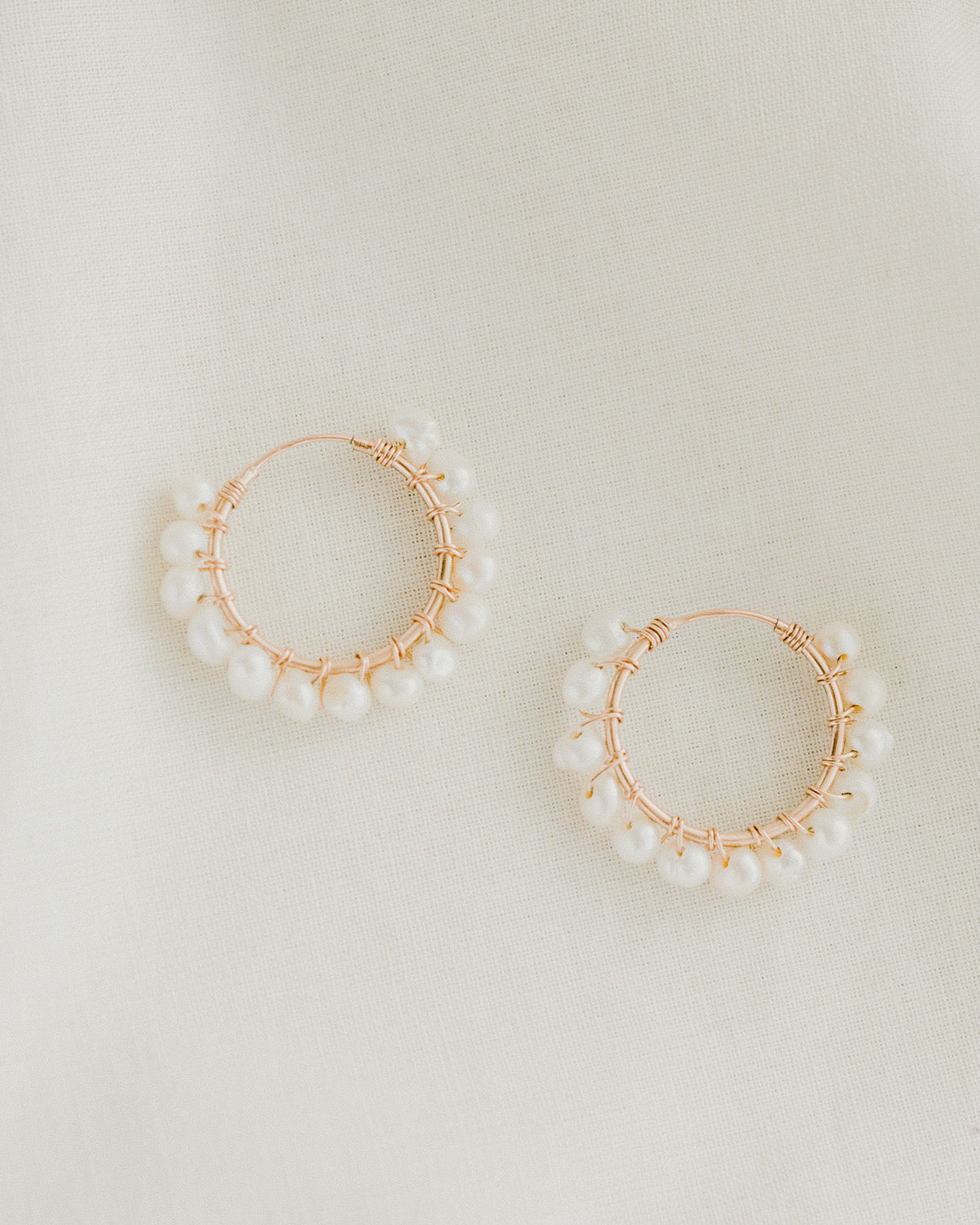 Agatha Circle Pearl Hoops