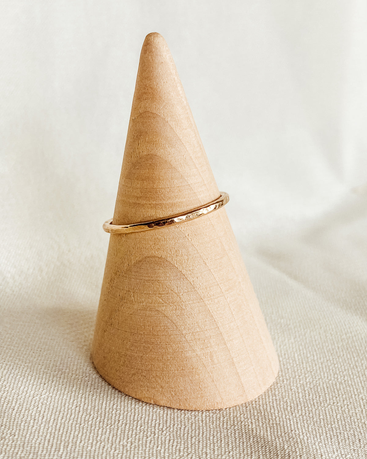 Mika Thin Hammered ring