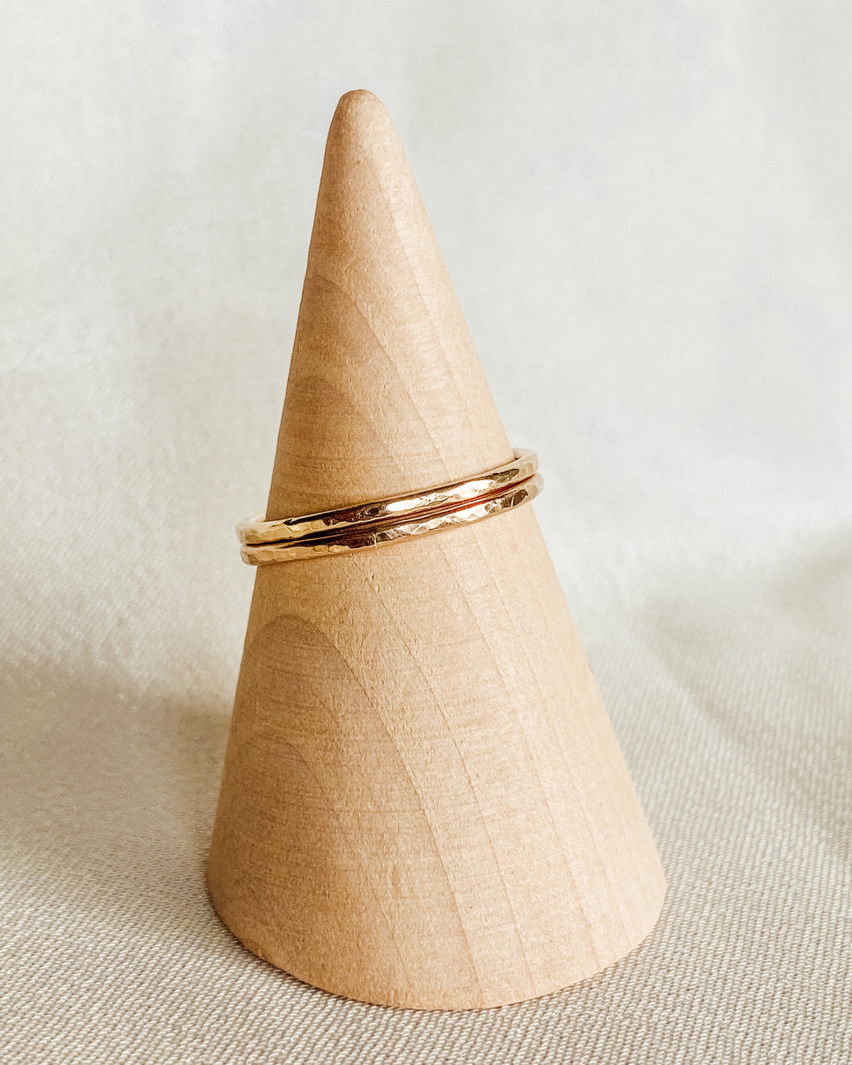 Mika Thin Hammered ring